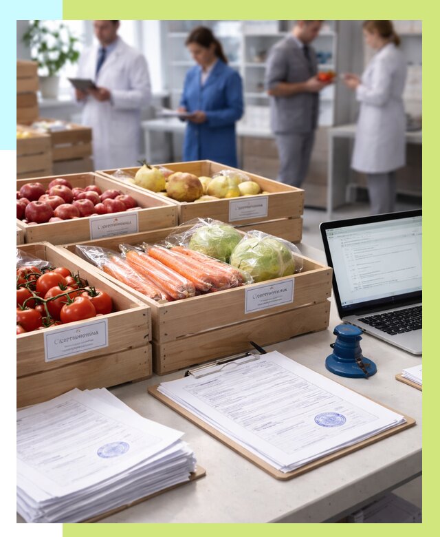 Сертификация овощей и фруктов в Лысьве от 8718 р. | Алешин-Лсь