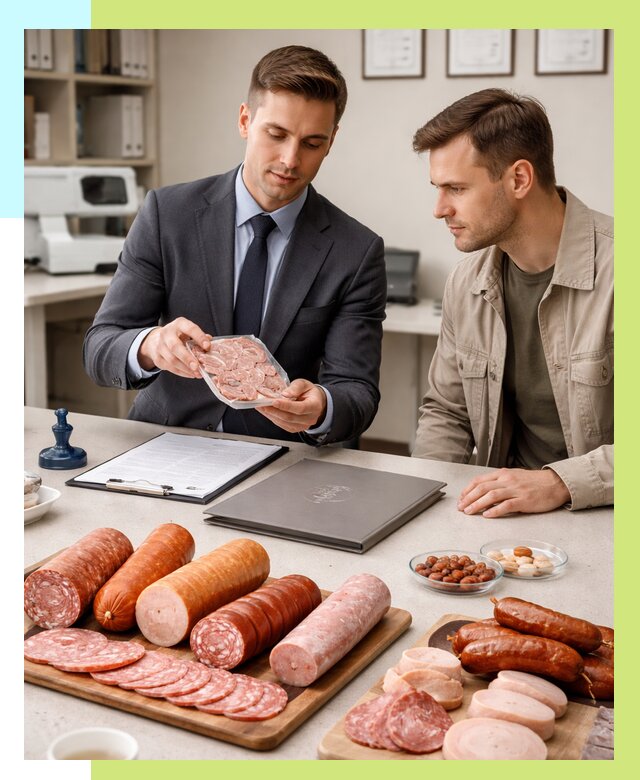 Сертификация колбасных изделий в Лысьве от 7693 р. | Алешин-Лсь