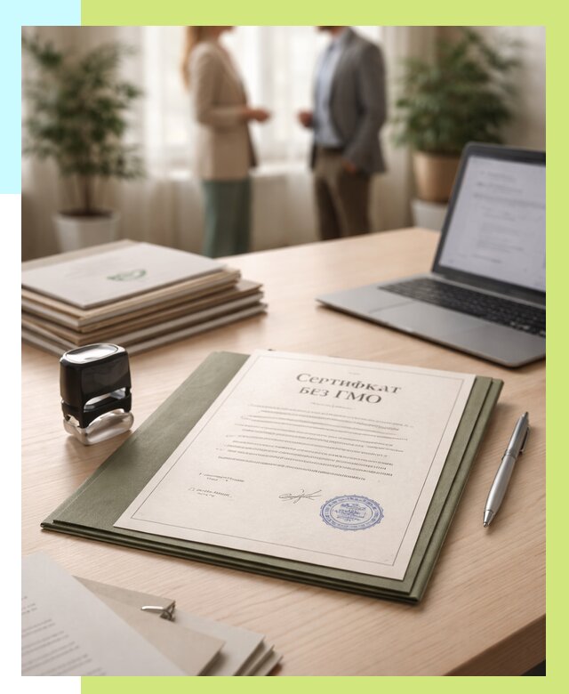 Сертификат без ГМО в Лысьве от 7693 р. оформить срочно Алешин-Лсь