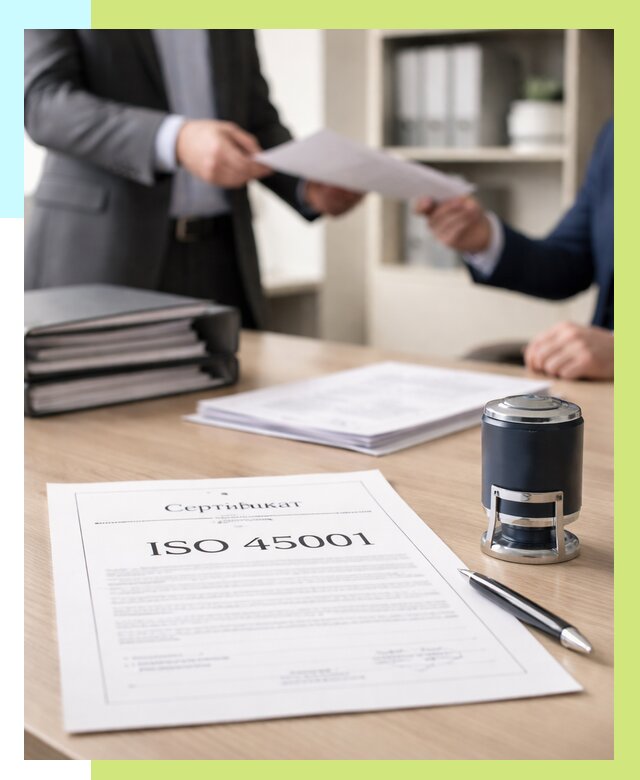 Сертификат ISO 45001 в Лысьве под ключ от 46157 р. | Алешин-Лсь